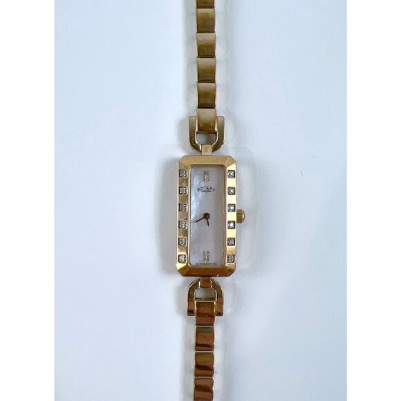 Rotary Rocks Gold Tone Bracelet Watch / Rectangular Dress Watch main image 6